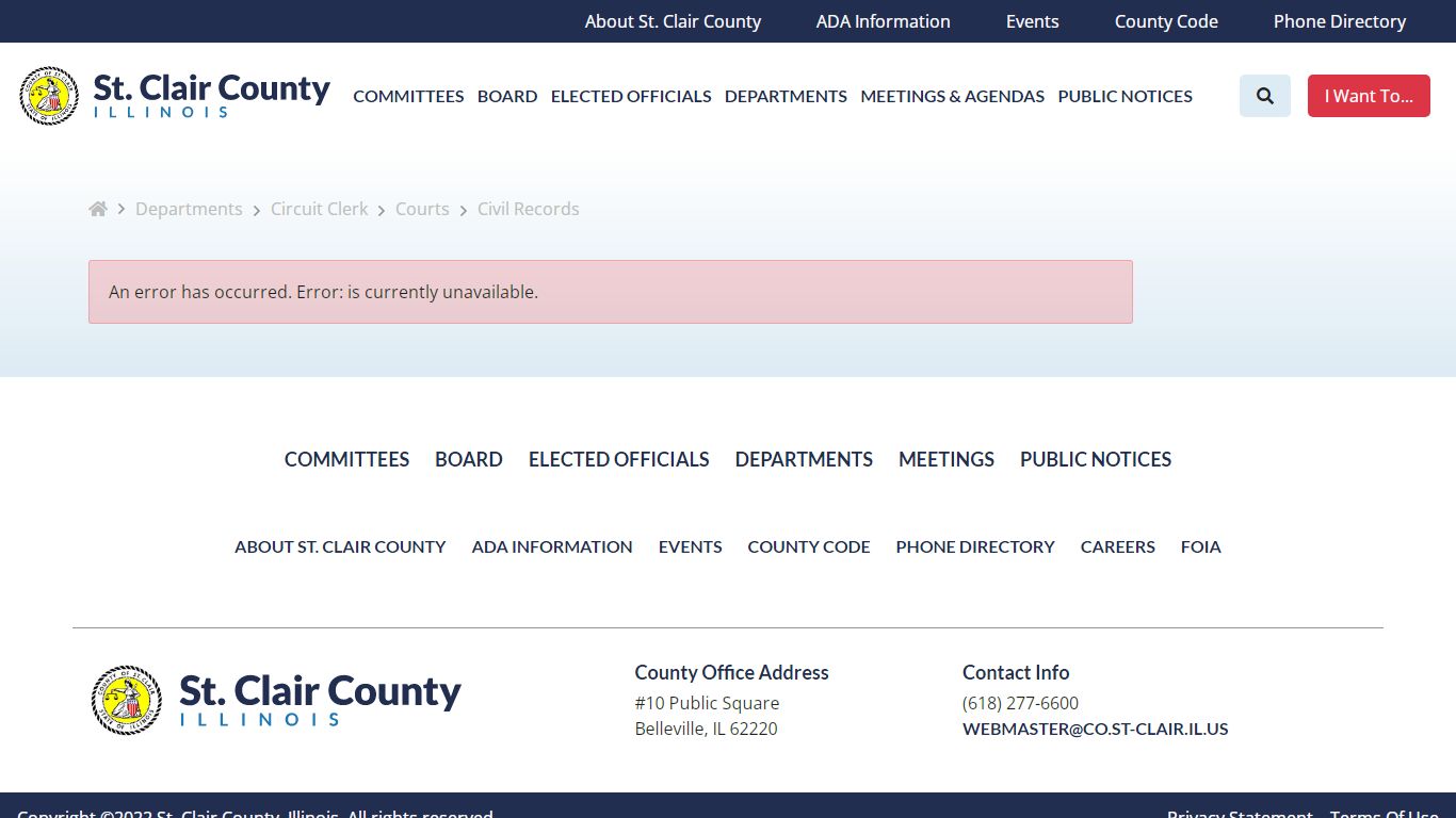 Civil Records | Courts | Circuit Clerk - co.st-clair.il.us